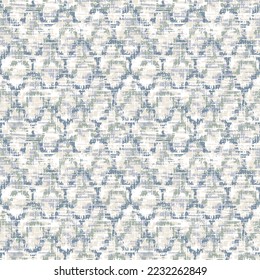 IKAT Digital Seamless Pattern, traditional ikat fabric weaving technique,Abstract camouflage pattern. Seamless vector wallpaper blue with grey background. 