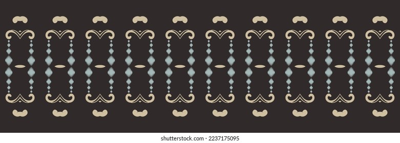 Ikat dots tribal chevron Seamless Pattern. Ethnic Geometric Ikkat Batik Digital vector textile Design for Prints Fabric saree Mughal brush symbol Swaths texture Kurti Kurtis Kurtas