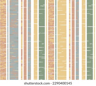 Efecto Ikat rayas abstractas, rayas, líneas sobre el fondo de texturas de lino Efecto vintage de las artes , diseño de estilo étnico diseño moderno sin costuras de color verde, gris, amarillo, beige, naranja