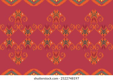 Ikat bordado ética padrão oriental tradicional.Aztec arte geométrica ornamento print.Design para tapete,capa,papel de parede,envoltório,tecido,roupas.colorido