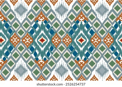 Patrón oriental ético del bordado de Ikat tradicional. Impresión geométrica azteca del ornamento del arte. Diseño para la alfombra, cubierta, Fondo de pantalla, envoltura, tela, ropa.