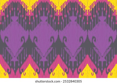 Ikat embroidery ethic oriental pattern tradition,Aztec geometric art ornament print.seamless pattern,design for carpet,cover,wallpaper,wrapping,fabric,clothing.In archives eps files.