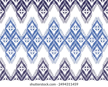 Ikat bordado étnico oriental patrón tradicional.Aztec arte geométrico ornamento print.Design para alfombra, cubierta.Fondo de pantalla, envoltura, tela, ropa