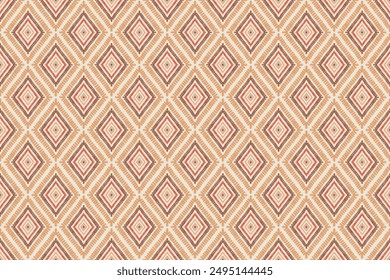 ikat embroidery ethnic oriental pattern traditional.Aztec geometric art ornament print.Design for carpet, Pastel colors, orange, brown, white, red, cover.wallpaper, wrapping, fabric, clothing