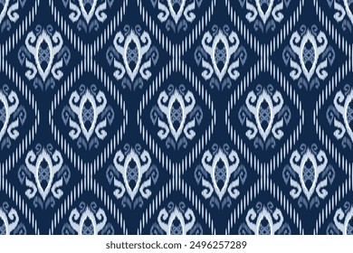 Ikat embroidery ethnic oriental pattern traditional. Aztec geometric art ornament print. Design for caret, cover. Wallpaper, wrapping, fabric, clothing.