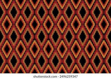 Ikat embroidery ethnic oriental pattern traditional. Aztec geometric art ornament print. Design for caret, cover. Wallpaper, wrapping, fabric, clothing.