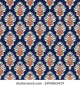 Ikat embroidery ethnic oriental pattern traditional.Aztec geometric art ornament print.Design for carpet, cover.wallpaper, wrapping, fabric, clothing