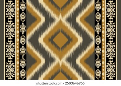 Ikat embroidery ethnic oriental pattern traditional. Aztec geometric art ornament print. Design for caret, cover. Wallpaper, wrapping, fabric, clothing.