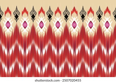 Patrón oriental étnico bordado Ikat tradicional. Impresión geométrica azteca del ornamento del arte. Diseño para la alfombra, cover.Fondo de pantalla, envoltura, tela, ropa