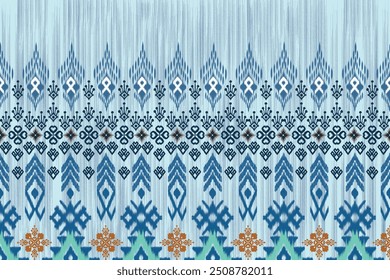 Patrón oriental étnico bordado Ikat tradicional. Impresión geométrica azteca del ornamento del arte. Diseño para la alfombra, cover.Fondo de pantalla, envoltura, tela, ropa