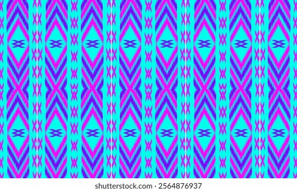 Ikat embroidery ethnic oriental pattern traditional.Aztec geometric art ornament print.Design for carpet, cover.wallpaper, wrapping, fabric , clothing