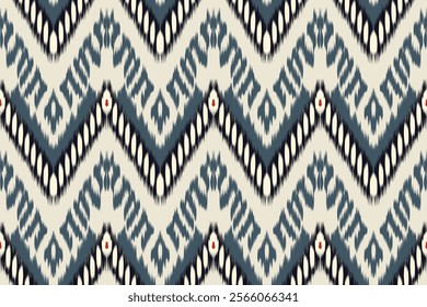 Ikat embroidery with an ethnic oriental pattern and traditional Aztec geometric art ornament. Designed for carpets, covers, wallpapers, wrapping paper, fabric, and clothing.