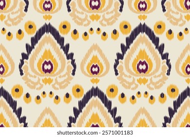 Ikat embroidery with an ethnic oriental pattern and traditional Aztec geometric art ornament. Designed for carpets, covers, wallpapers, wrapping paper, fabric, and clothing.