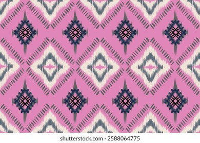 Ikat embroidery ethnic oriental pattern traditional.Aztec geometric art ornament print.Design for carpet, cover.wallpaper, wrapping, fabric, clothing