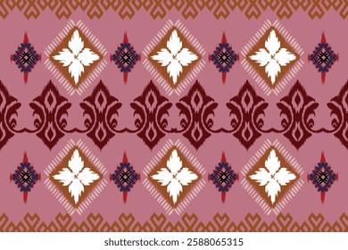 Ikat embroidery ethnic oriental pattern traditional.Aztec geometric art ornament print.Design for carpet, cover.wallpaper, wrapping, fabric, clothing