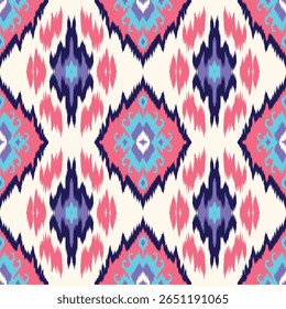 Ikat embroidery ethnic oriental pattern traditional.Aztec geometric art ornament print.Design for carpet, cover.wallpaper, wrapping, fabric.