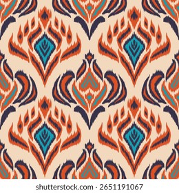 Ikat embroidery ethnic oriental pattern traditional.Aztec geometric art ornament print.Design for carpet, cover.wallpaper, wrapping, fabric.