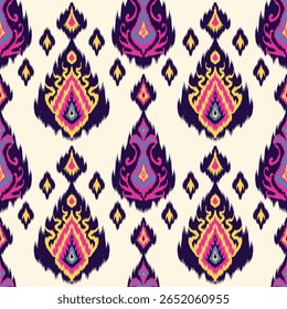 Patrón oriental étnico bordado Ikat tradicional. Impresión geométrica azteca del ornamento del arte. Diseño para la alfombra, cover.Fondo de pantalla, envoltura, tela.
