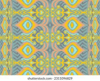 Ropa de bordado de ikat motivos étnicos sin costura para patrones de tela, patrones de alfombras, papel de pared, textiles, modas 