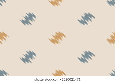 Ikat embroidery on the fabric seamless pattern,  design, motif ethnic handmade, Ikat ethnic tribal, boho colors seamless wallpaper. Ethnic Ikat abstract background art, greeting cards, printing 