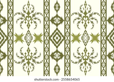 Ikat ethnic aztec embroidery style.Figure Geometric oriental traditional art pattern.Design for ikat background,wallpaper,fashion,clothing,wrapping,fabric,element,sarong,graphic,vector illustration.