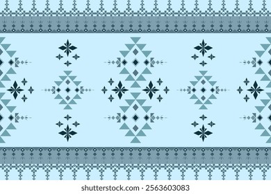 Ikat ethnic Aztec geometric abstract embroidery oriental seamless traditional pattern. Native decorative design for fabric, cloth, wallpaper, texture, element, background, ornament, illustration