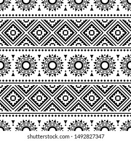 Ikat Ethnic Aztec Pattern Illustration Design Stock Vector (Royalty ...
