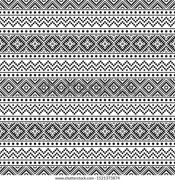 Ikat Ethnic Aztec Pattern Illustration Design Stock Vector (Royalty ...