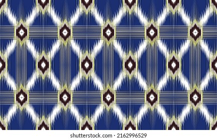 Ikat ethnic chevron pattern background wallpaper traditional pattern on the fabric in Indonesia and other Asian countries