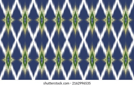 Fondo de pantalla de fondo del patrón étnico de Ikat sobre el tejido tradicional en Indonesia y otros países asiáticos