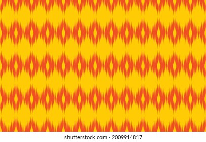 Ikat ethnic design abstract background. Seamless pattern in tribal,folk embroidery,chevron art design. Aztec geometric art ornament print.Design for carpet, wallpaper, clothing,wrapping,fabric,cover