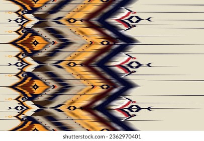 Ikat diseño étnico de fondo abstracto. Patrón sin foco en las tribus,
bordado folclórico, diseño de arte chevron. Impresión de ornamentos de arte geométrico azteca.
Diseño de alfombra, papel pintado, ropa, envoltura, tela.