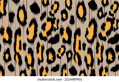 Diseño étnico Ikat de fondo abstracto.Resumen de diseño de patrones sin fisuras de leopardo de la piel de los animales.Ornamento vectorial tribal. Patrón africano sin problemas. Alfombra étnica con chevrones. Estilo azteca. 