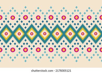 Ikat Ethnic Design Background Pattern Tribal Stock Vector (Royalty Free ...