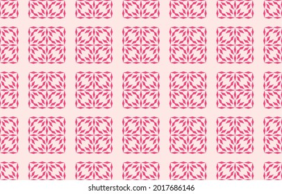 Ikat ethnic design beige background. Seamless pattern in tribal, folk embroidery pink chevron art. Aztec geometric art ornament print.Design for carpet, wallpaper, clothing, wrapping, fabric, cover