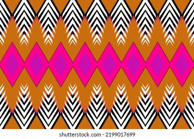 Ikat ethnic folk seamless pattern. Abstract background for textile design, wallpaper, texture.