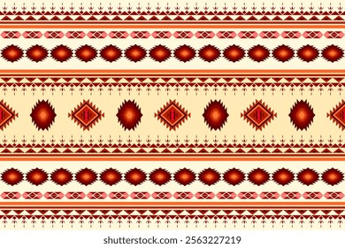 Ikat ethnic geometric abstract embroidery oriental traditional seamless pattern. Native geometry decorative design for fabric, clothing, wallpaper, background, element, texture, ornament, interior