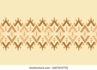 Ikat ethnic geometric abstract embroidery oriental traditional knitted pattern. Native geometry decorative design for fabric, wallpaper, background, interior, decoration, texture, border decor, print