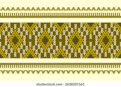 Ikat ethnic geometric abstract embroidery oriental traditional knitted pattern. Native geometry decorative design for fabric, wallpaper, background, interior, decoration, texture, border decor, print