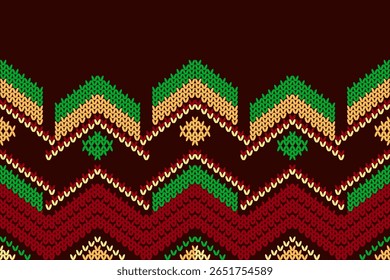 Ikat ethnic geometric abstract embroidery oriental traditional knitted pattern. Native geometry decorative design for fabric, wallpaper, background, interior, decoration, texture, border decor, print