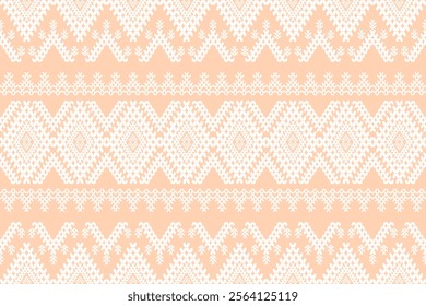 Ikat ethnic geometric abstract knitting embroidery texture oriental traditional seamless pattern. Native decorative cross stitch design for fabric, wallpaper, background, interior, ceramic, decoration