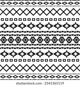 Ikat ethnic geometric abstract traditional Aztec seamless pattern. Native embroidery element decorative design for fabric, clothing, background, wallpaper, interior, decoration, ornament, border decor