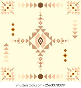 Ikat ethnic geometric Aztec embroidery abstract oriental seamless traditional pattern. Native decorative design for fabric, wallpaper, background, texture, textile, interior, decoration, fashion