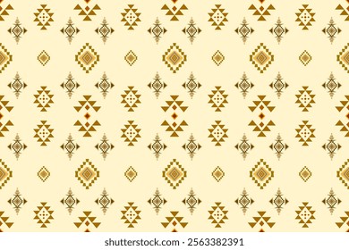 Ikat ethnic geometric Aztec embroidery abstract oriental seamless traditional pattern. Native decorative design for fabric, wallpaper, background, texture, textile, interior, decoration, fashion