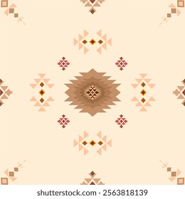 Ikat ethnic geometric Aztec embroidery abstract oriental seamless traditional pattern. Native decorative design for fabric, wallpaper, background, texture, textile, interior, decoration, fashion