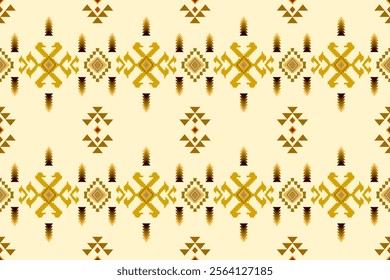 Ikat ethnic geometric Aztec embroidery abstract oriental seamless traditional pattern. Native decorative design for fabric, wallpaper, background, texture, textile, interior, decoration, fashion