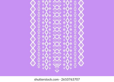 Ikat ethnic geometric neck embroidery pattern. Native Aztec decorative design for fabric, clothing, fashion, border decor, texture, element, graphic, printing, ornaments, ceramic, necklace, neckline