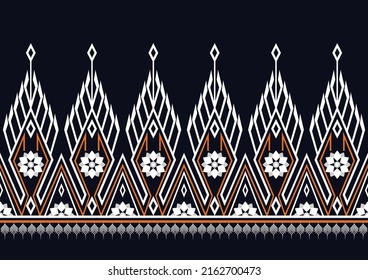 Ikat ethnic geometric pattern design.