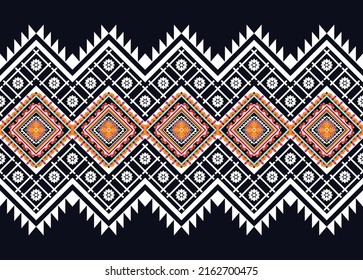 Ikat ethnic geometric pattern design.