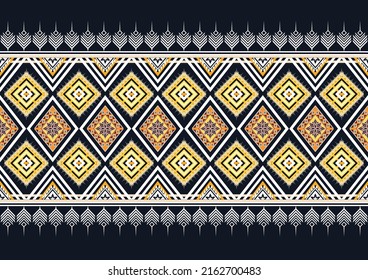 Ikat ethnic geometric pattern design.